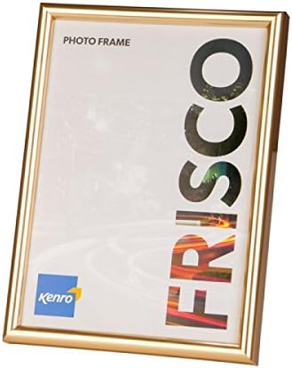 Kenro Frisco Series Gold Photo Frame 6x6 Inch / 15x15cm Freestanding or Wall Hanging with Glass Front - FR1515G