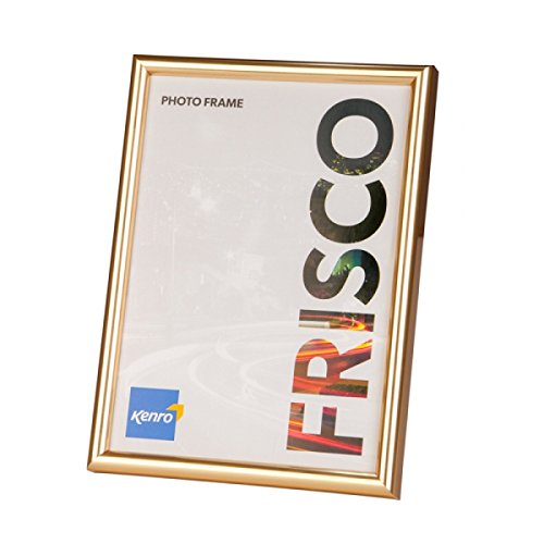 Kenro Frisco Series Gold Photo Frame 6x6 Inch / 15x15cm Freestanding or Wall Hanging with Glass Front - FR1515G