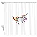 Produktbild monadicase Polyester Giraffe Familie Bad Vorhänge Breite x Höhe/182,9 x 182,9 cm/W H 180 von 180 cm Geschenk oder Decor für Valentine, Jugendliche, Hotel, Lover, Familie. Rost Proof – Stoff
