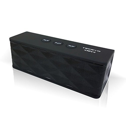 TECEVO T4 NFC - Altavoz inalámbrico Bluetooth con micrófono Integrado y portátil de 10 W RMS, Color Negro