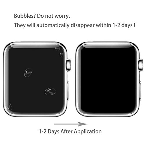 [3 Stück]Apple Watch Schutzfolie [Vollständige Abdeckung],EUGO 42mm TPU Ultra HD Bildschirm Schutzfolie für Apple Watch 42mm Serie 1 und 2 - 2