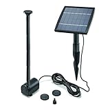 Solar Teichpumpe 1,5 Watt Solarmodul 140 l/h Förderleistung...
