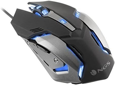NGS GMX-100 Gaming USB Wired Mouse, 800/1200/1600/2400dpi Optical Mouse with 7 Color LED Lights