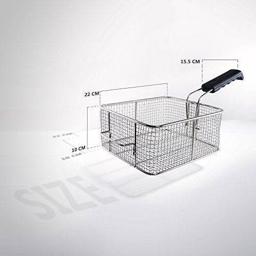 Chef Basket 304 faltbar Edelstahl Kitchen Craft Pommes Frittierer und Korb Dampf Spülen Zugentlastung Bratpfanne Korbventil Net Küche Werkzeug für Chips Fried Lebensmittel oder Obst Square Shape - 4
