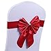 10 PCS Wedding Chair Cover Band Slider Sashes Bow Decorations