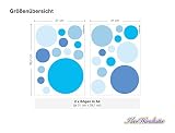 I-love-Wandtattoo WAS-10089 Kinderzimmer Wandsticker Set „Blaue Kreise für Jungen“ 25 Stück zum Kleben Wandtattoo Wandaufkleber Sticker Wanddeko - 3