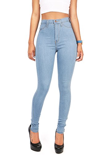 Gemijacka Damen High Waist Skinny Dünn Jeans - 