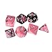 Produktbild Manyo Polyedrische 7- Würfel- Set für Dungeons und Dragons,Mehrseitige Würfel Polyedrisch,Rosa mit Schwarz