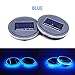 Produktbild AOTUO 1pcs Auto LED-Licht Coaster Solar Wasser Coaster Auto USB Bunte Innenatmosphäre Licht Anti-Rutsch-Matte (blue-2pcs)