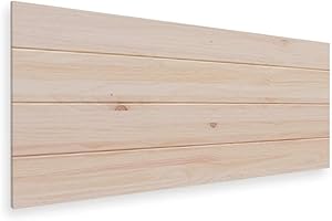LA WEB DEL COLCHON - Cabecero de Madera Rústico Vintage para Cama de 105 (115 x 44 cms.) Crudo sin Pintar | Cabeceros Madera | Dormitorio Matrimonio | Cabezal Cama |Estilo nórdico