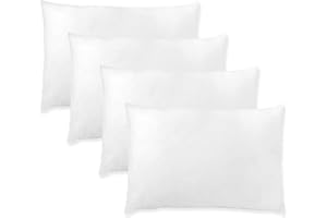 HOME MERCURY- Relleno de Cojines Pack2/4/6, Fibra Hueca Siliconada de Alta Recuperación, Antialérgico, Mullido, Indeformable, Mullido, Suave Adaptable a Todas Las Fundas. (40x60cm, Pack 4)