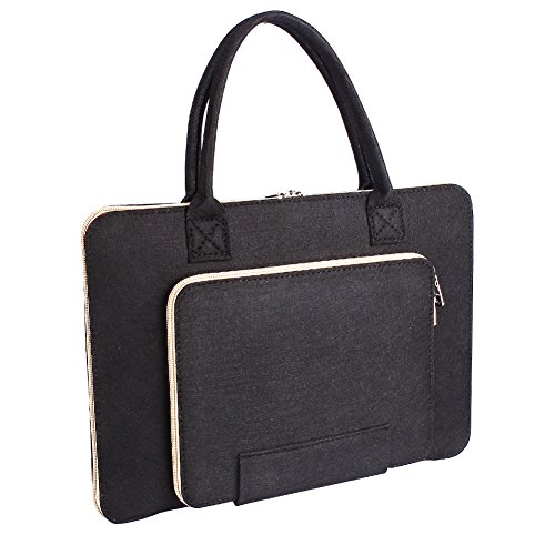 Tasche mit Zubehörfach für Laptop 33cm( 13,3Zoll ) von Colleer,Tasche mit Zubehörfach für Laptop 13,3Zoll (33cm ) von Colleer, Schutzhülle / Etui / Case für Microsoft Surface Pro 3/4 Tablet und 13'' MacBook Air (Schwarz, Laptop 13,3 Zoll (33cm ))