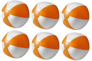 noTrash2003 Lot de 6 balles de Plage gonflables pour Plage, Plage, Piscine