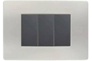 SIMON URMET FLEXA PLACCA IN TECNOPOLMERO 3 MODULI COLORE POLVERE 11803.PV