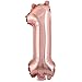 Produktbild Haihuic 32-Zoll-Rose Gold Nummer Ballon, Festival Geburtstag Jahrestag Dekorationen Party Supplies Aluminiumfolie Helium Ballon