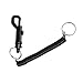 Produktbild Baoblaze Spiralkabel mit Karabiner Handschlaufe Werkzeug Sicherungsleine Schlüsselkette Schlüsselanhänger - Schwarz, Werkzeug Lanyard