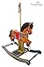 Teamson Kids Childrens Wooden Traditional Carousel Style Rocking Horse Rocker Seat Nursery Toy TD-11677A