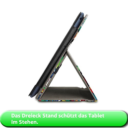 Infiland Lenovo Tab 2 A10-70 / Tab 2 A10-70L / Tab 2 A10-70F / Tab 2 A10-30F / Tab 2 A10-30L / Tab 3 10 Business/ Tab3 10 Plus Hülle Case -Slim Fit Folio PU-lederne dünne Kunstleder Schutzhülle Cover Tasche für Lenovo Tab 2 A10-70 / Tab 2 A10-30 / Tab 3 10 Business/ Tab3 10 Plus 10,1 Zoll Tablet (mit Auto Schlaf / Wach Funktion)(Fröhlicher Baum) - 7