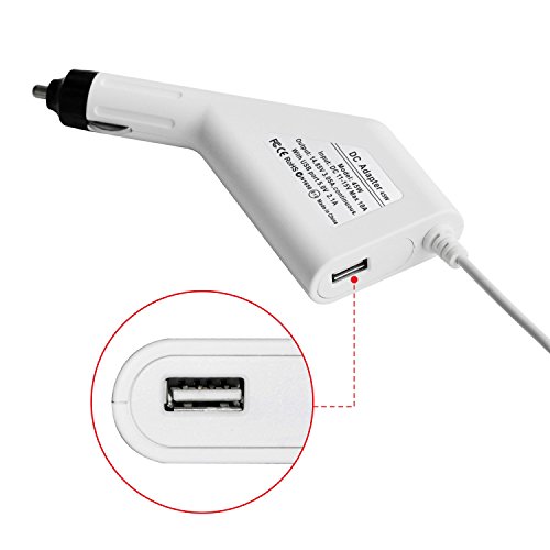 Original iProtect® Auto KFZ Universal Adapter Netzteil Ladegerät 45W für Apple MacBook mit MagSafe 2 Netzanschluss Charger + zusätzlichen USB Anschluss für iPhone / iPad in weiß - 4