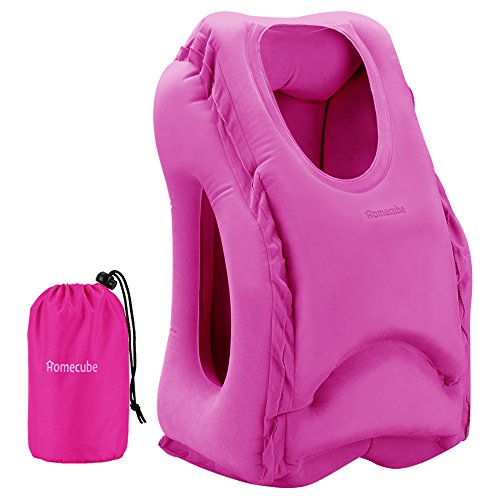 Preisvergleich Produktbild Aufblasbares Reisekissen / Innovativ Travel Pillow / Flug Kissen Aufblasbar für Flugzeug Schlafen / Schlafkissen Reise Nackenkissen / Nackenhörchen für die Reise Rosa