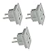 Price comparison product image High Grade - [3 PACK] Travel Adapter Converts UK Plug to 2 pin (Round) EU Plug - Continental / European Adaptor - Works in Brazil / Egypt / Israel / Korea / Morocco / India / Pakistan / Russia / Singapore / South Africa / Thailand / Turkey / United Arab Emirates / Vietnam and More - AAA Products®