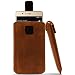 Produktbild Leder Tasche für Huawei Smartphone Handy Hülle Cover Pull Tab Ledertasche Case , Farbe:cognac Braun;Smartphone:Huawei P10 Plus