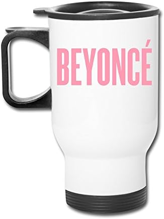 HFYEN BEYONCE Pink Style Novelty Travel-mugs With Handle,White