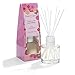 Produktbild Rose Duftöl Diffuser – langlebiger Home und Duft der Pink Roses Sweet Night Jasmin und Veilchen – Stilvoll Glas Flasche mit 8 Fibre Blätter – 100 ml 3.3 FL. oz – Herz & Rosen von Hassett Grün