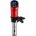 BioloMix 1200W WiFi Sous Vide Cooker: Precision Immersion Circulator with Digital Touchscreen Display - Perfect for Kitchen Mastery,Red