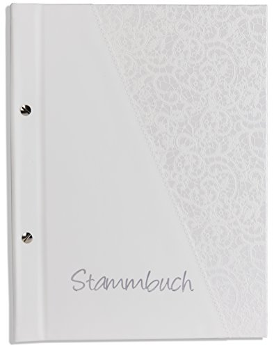 A5 Stammbuch der Familie -Filan-, Familienstammbuch, Stammbücher, Softmaterial weiß, Strukturmaterial, Spitze, incl Folien, DIN A5