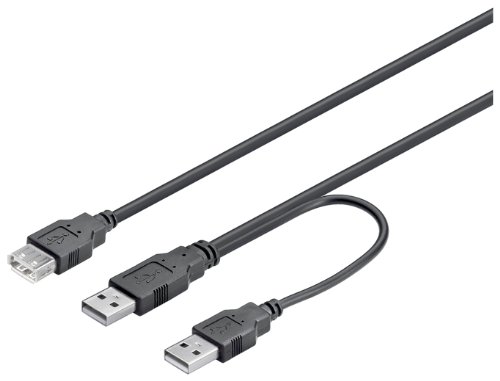 Wentronic USB Kabel (2x A-Stecker auf A-Buchse) 0,3m