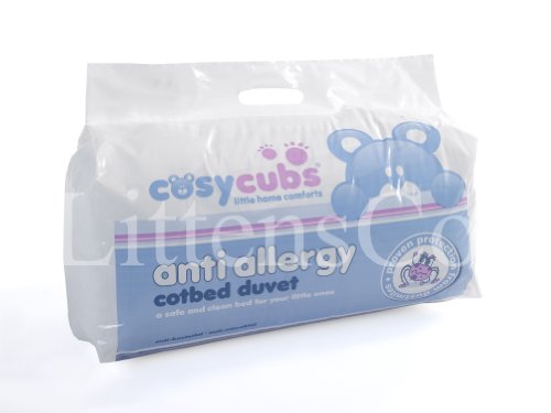 Cosy Cubs Kids Cot Bed Duvet 4.5 Tog Anti Allergy Filling- 120 x 150 cm. Extremely Soft 5 Star Hotel Quality- Anti Dust mite Anti Allergy Filling, Toddler Quilt- Washable at Home