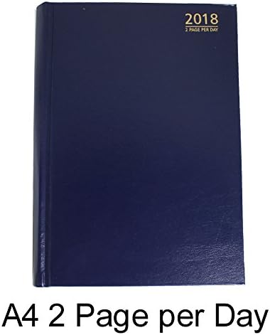 Tallon 2018 A4 Hardback 2 Page a Day Diary 3589 - Navy