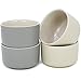 Produktbild COM-FOUR® 4x Ragout Fin Schalen, Auflaufform, Pastetenförmchen, Creme Brulee Schälchen in grau und beige, 230 ml je Schale (04 Stück - 230 ml grau/beige)