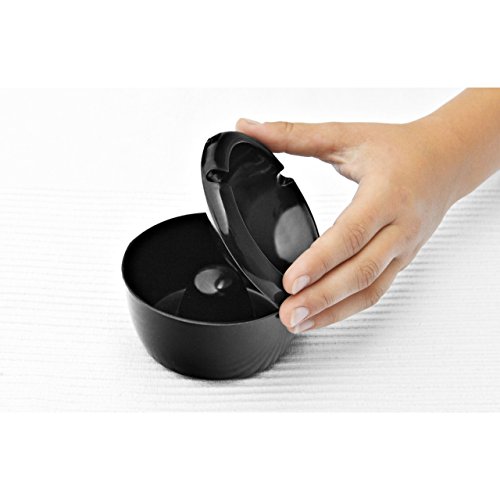 Aschenbecher Ascher aus Kunststoff – 3 Stück – Farbe: Schwarz – Durchmesser 10,0 cm – einfach – cool – günstig - 4