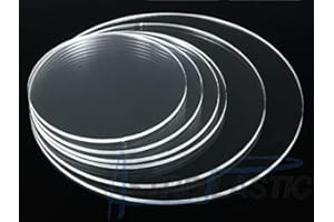 Astroplastic Disco in plexiglass Trasparente 5 mm Taglio Laser Tondo Cerchio Ø da 15 a 90 cm (Diametro cm 40)