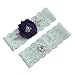 Produktbild Fankeshi Strumpfband mit Spitze, Perlen, Brautschmuck, Hochzeit, Strumpfgürtel, Gürtel, 2 Stück (XXL, Violett)