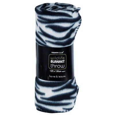 Wildlife! Fleece blanket / throw (Zebra) Wildlife! Fleece blanket / throw (Zebra)