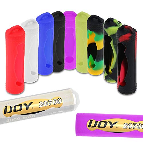 20700/21700 Single Li-on Battery Case Cover Sleeve Pouch High Quality Silicone Design (Green)