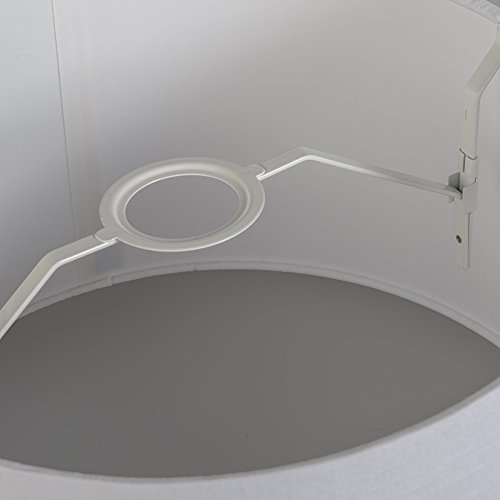 QAZQA Leinen Lampenschirm 25cm rund DS E27 leinen braun , Rund konisch Schirm Pendelleuchte, Schirm Stehleuchte, - 8