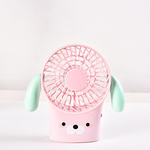 WANGZHENZHEN USB fan mini fan portable fan with portable fan on table bed,Pink