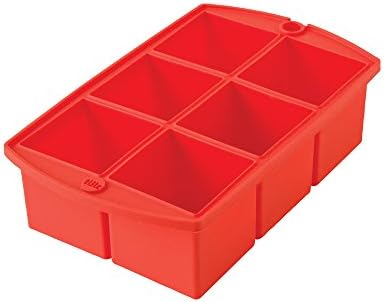 Tulz 37095 Mega Ice Block Tray, Silicone, Ruby