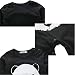 Qianyummy Baby Boy Rompers Panda Long Sleeve Baby Climbing Clothes (0-3 Months, Black)