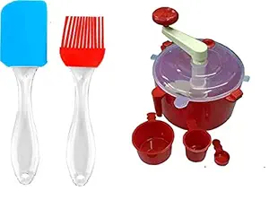 Nextday`s Atta Roti Dough Maker- for Home (Color May Vary) with Silicone Spatula and Pastry Brush
