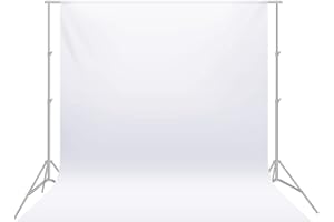 NEEWER Telón de Fondo para Estudio Fotográfico Vídeo y Televisión Poliéster Color Blanco Medidas 6 x 9 pies /1.8 x 2.8m Incluye Únicamente el Fondo