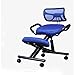 Produktbild Duo Computer Tisch Kniestuhl mit Rückenlehne - Ergonomischer Stuhl zur Linderung von Rückenschmerzen und zur Verbesserung der Körperhaltung dauerhaft (Farbe : Blau)