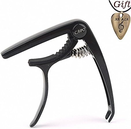 Guitar Capo, Single-handed Trigger Style Guitar Accessories, Mugig Zinc Alloy Guitar Clamp Suitable for Flat Fretboard Electric, Acoustic Guitar, Guitars, Ukulele, Banjo, Mandolin, Bass Capos