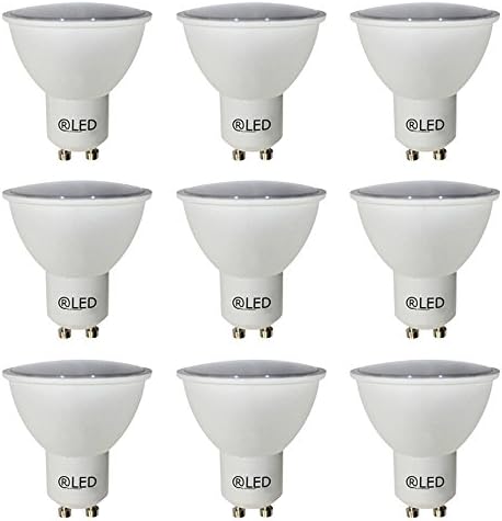 rled Pack of LED bulbs with Neutral Light GU10, 5 W, White, 52 x 56 mm, Set of 9