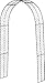 Produktbild Rosenbogen 140X42cm Varus Metall
