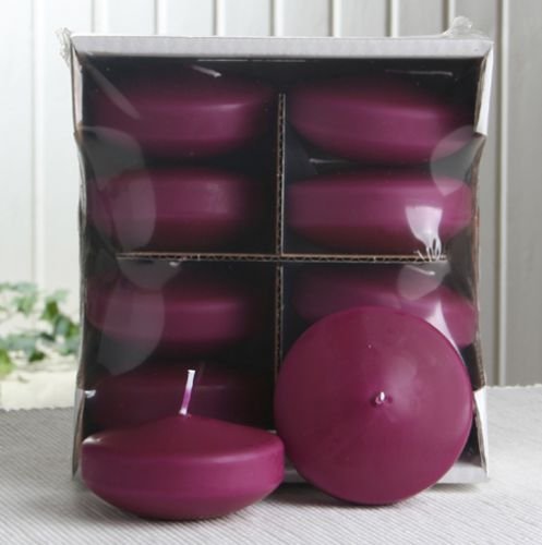 XL-Schwimmkerzen 8 Std. Brenndauer, 8er-Pack, grape-brombeer